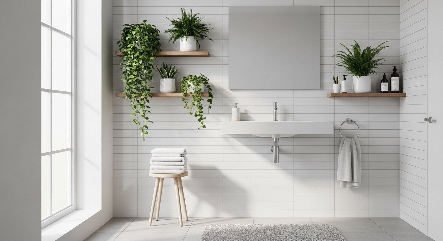 15 Easy Bathroom Plants Decor Modern You Will Love