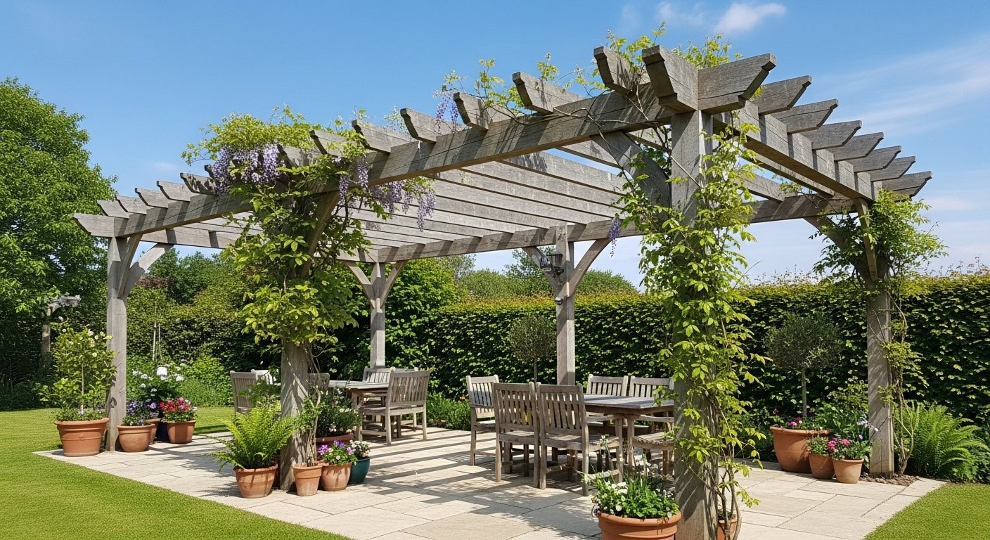 12 Cool Attached Pergola Garden Ideas on a Budget