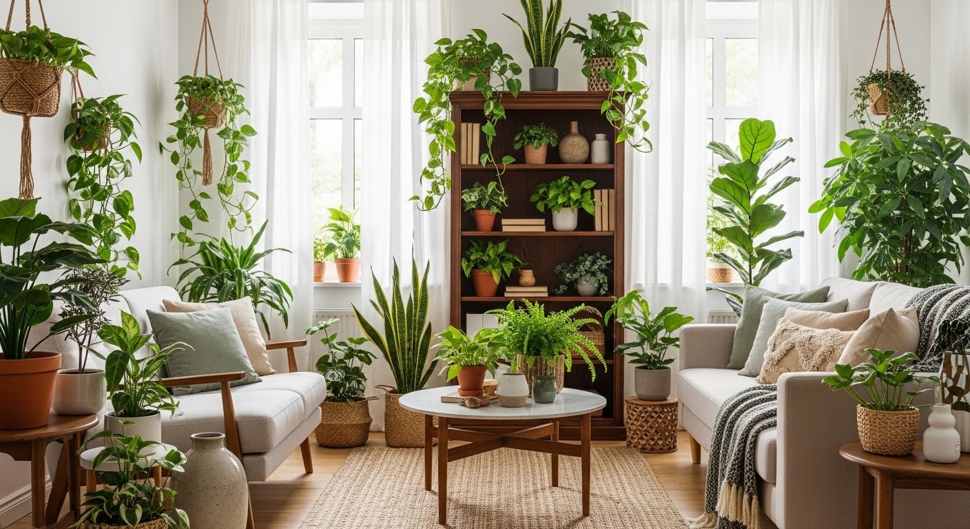 12 Cool Living Room Plants Decor Ideas on a Budget
