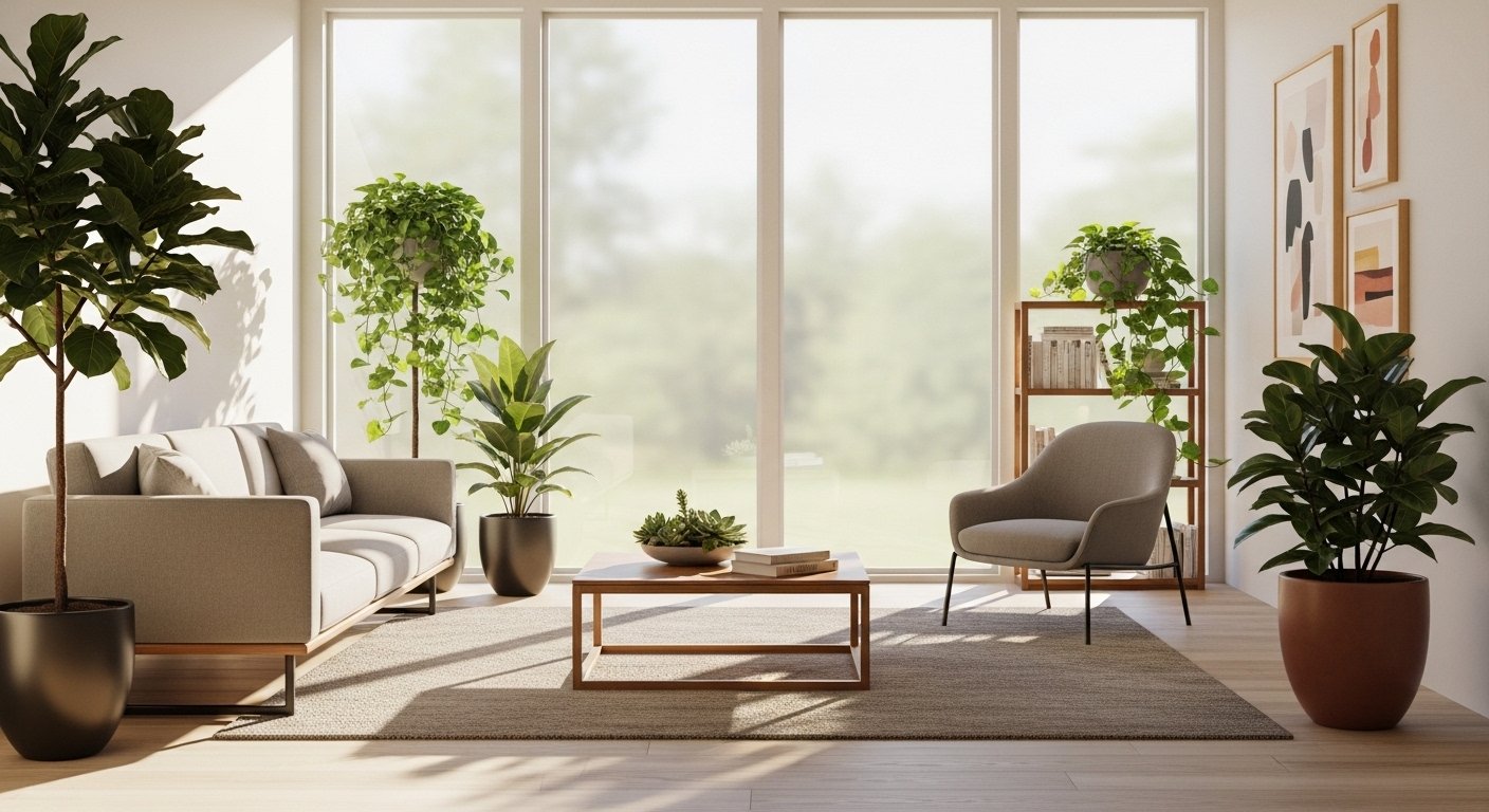 20 Easy Modern Living Room Plants Decor for Any Home